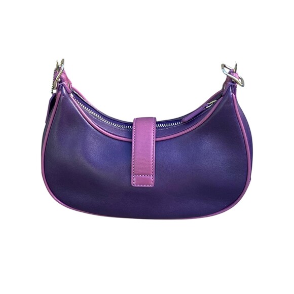 Vintage Coach Hamilton Demi Buckle Shoulder Bag 9559 Purple Spectator Two-Tone - Picture 2 of 10